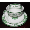 Haonai 4 pieces porcelain dinner set with customized logo